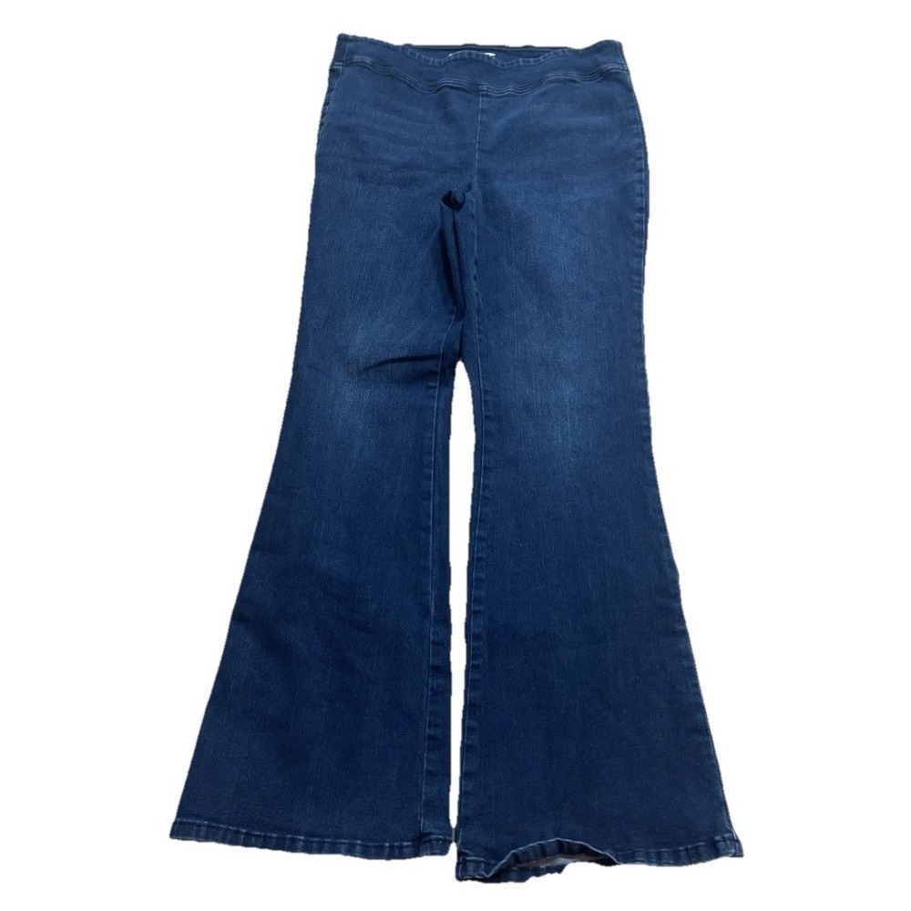 Seven 7 Jeans Women's Size‎ 14 Flare Dark Wash Dark Wash Stretch Mid Rise